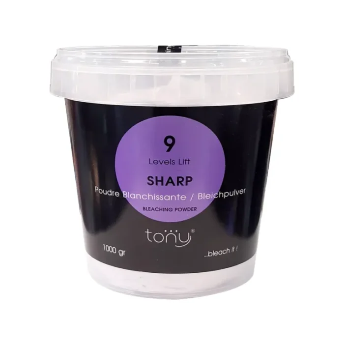 Tony Sharp Bleaching Powder 1000g Purple Base 9 تونی پودر دکلره تونی شارپ ۱۰۰۰ گرمی بنفش پایه ۹