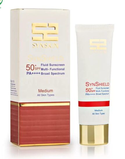 ضد آفتاب فلوئید 50+ SPF ساین شیلد ساین اسکین، رنگی مدیوم ، مناسب انواع پوست