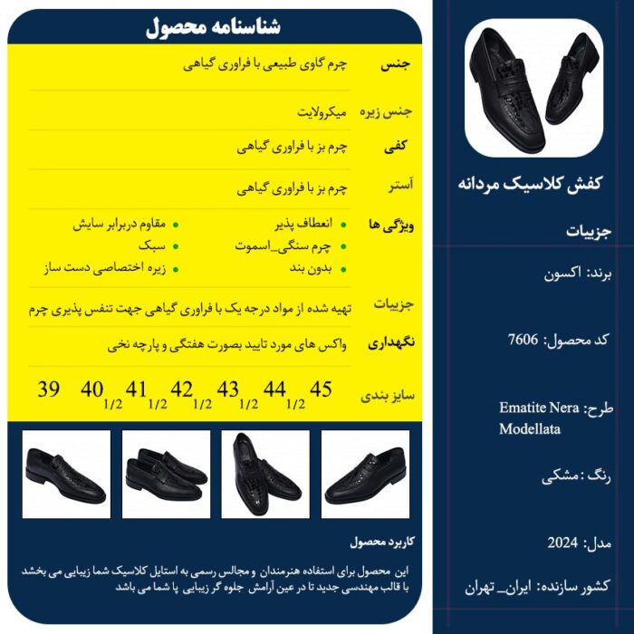 کفش چرم کلاسیک اماتیت نرا مدلاتا - Image 11