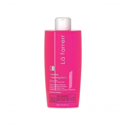 محلول پاک کننده آرایش لافارر مناسب پوست چرب و معمولی کد 1 حجم 250 میلی لیتر