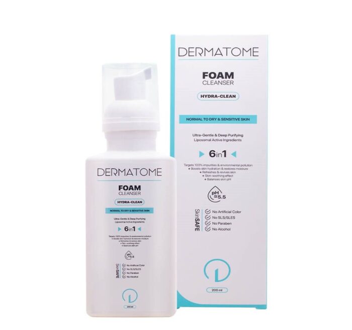 فوم شوینده پاک کننده و مرطوب کننده صورت درماتوم پوست خشک - Image 1