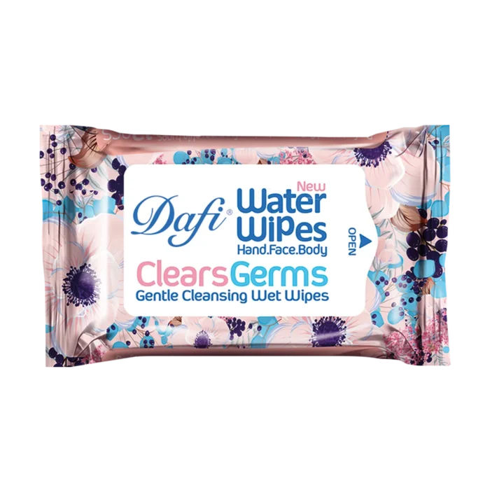 دستمال مرطوب پاک کننده دست و صورت آنتی باکتریال دافی بسته 12 عددی - Image 1