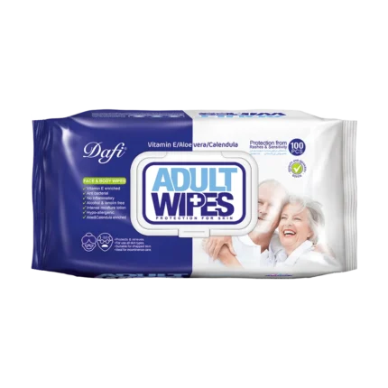 دستمال مرطوب دافی مدل Adult Wipes بسته 100 عددی