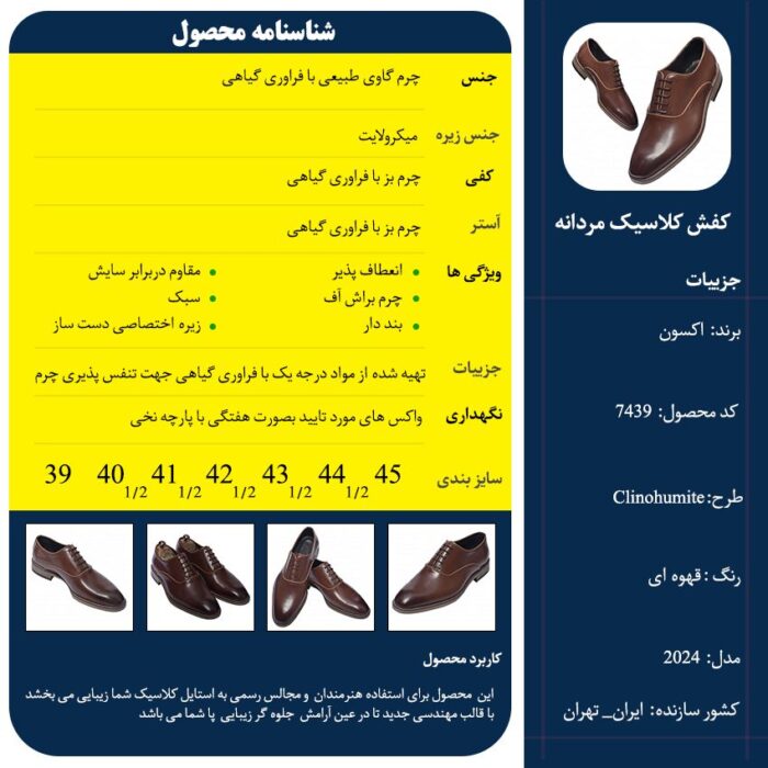 کفش چرم کلاسیک سلینوهومیت - Image 9