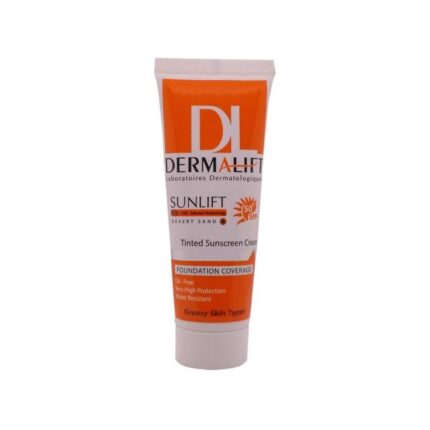 کرم ضد آفتاب SPF50 درمالیفت مناسب پوست چرب شماره 4 حجم 40 میلی لیتر - شن صحرایی