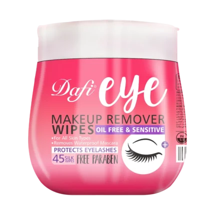 دستمال مرطوب پاک کننده چشم دافی بسته 45 عددی