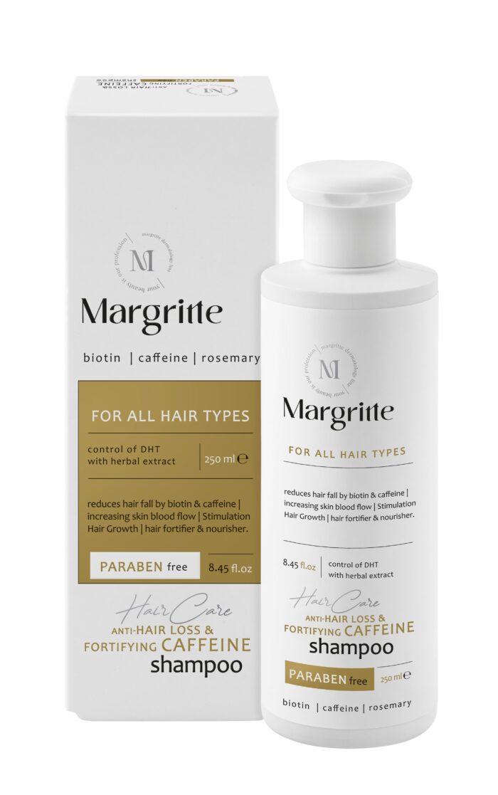شامپو تقویتی و ضد ریزش کافئین حجم 250 میلی لیتر مارگریت - Image 1