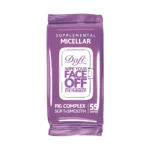 دستمال مرطوب پاک کننده آرایش درب دار دافی مدل میسلار بسته 55 عددی