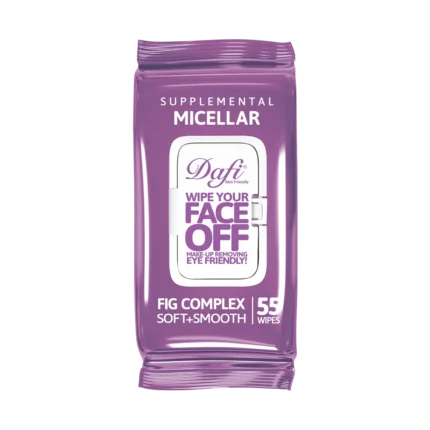 دستمال مرطوب پاک کننده آرایش درب دار دافی مدل میسلار بسته 55 عددی