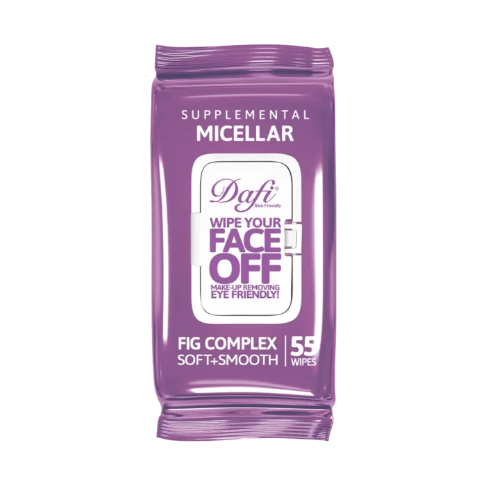 فیس-آف-بنفش دستمال مرطوب پاک کننده آرایش درب دار دافی مدل میسلار بسته 55 عددی - Image 1