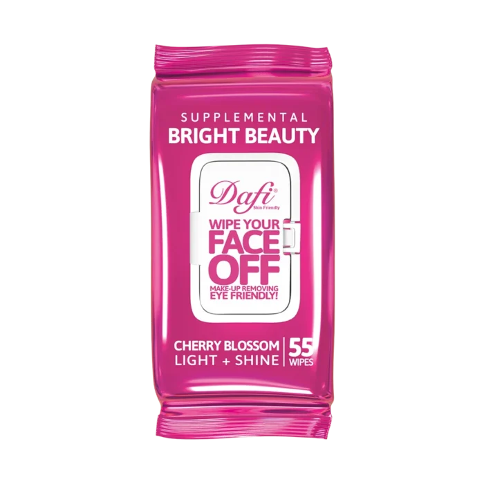 دستمال مرطوب پاک کننده آرایش درب دار دافی مدل شکوفه گیلاس ژاپنی بسته 55 عددی - Image 1