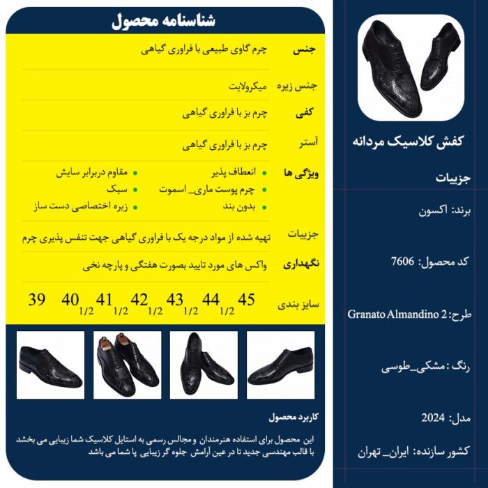 کفش چرم کلاسیک گراناتو آلماندینو 2 - Image 10