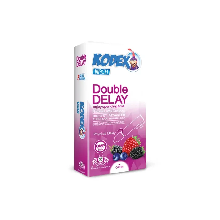 double-10-1 کاندوم تاخیری ناچ کدکس مدل Double Delay بسته 10عددی - Image 1