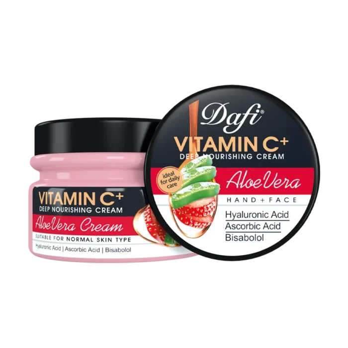 کاسه-ای-آلوئه-ورا کرم کاسه ای آلوئه ورا حاوی ویتامین C دافی - Image 1